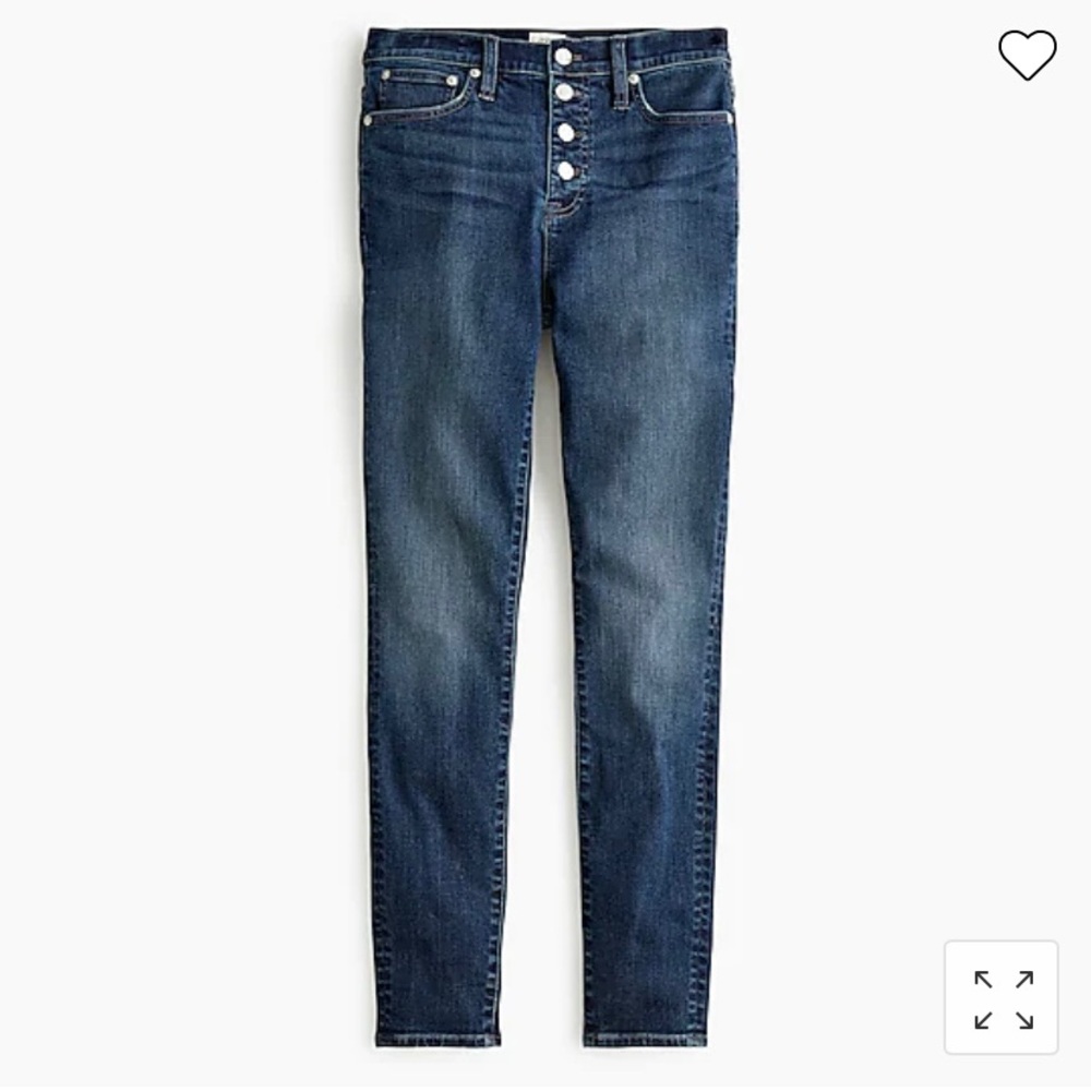 10" highest-rise toothpick jean in Sound Blue wash with button fly size 31 AB223